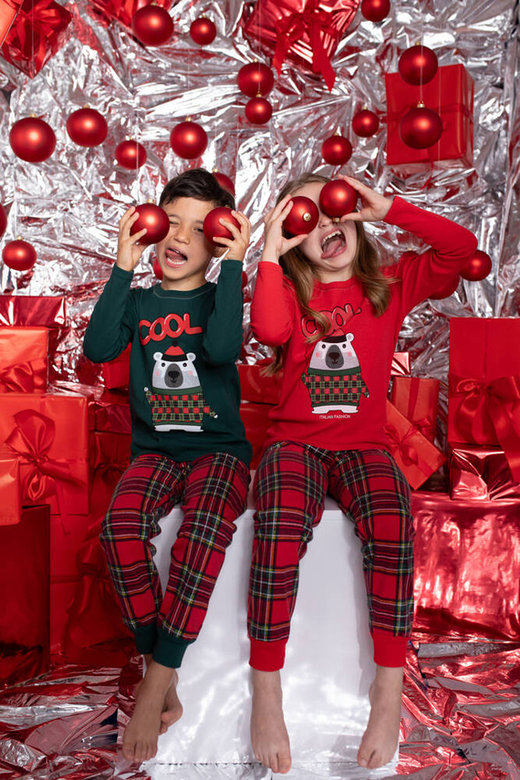 Pijama para niños Tess Italian Fashion - rojo/estampado