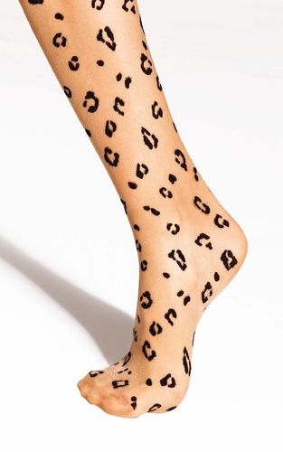 Calcetines altos de moda.28 20 den Gatta daino- moteado, ribete sin presión