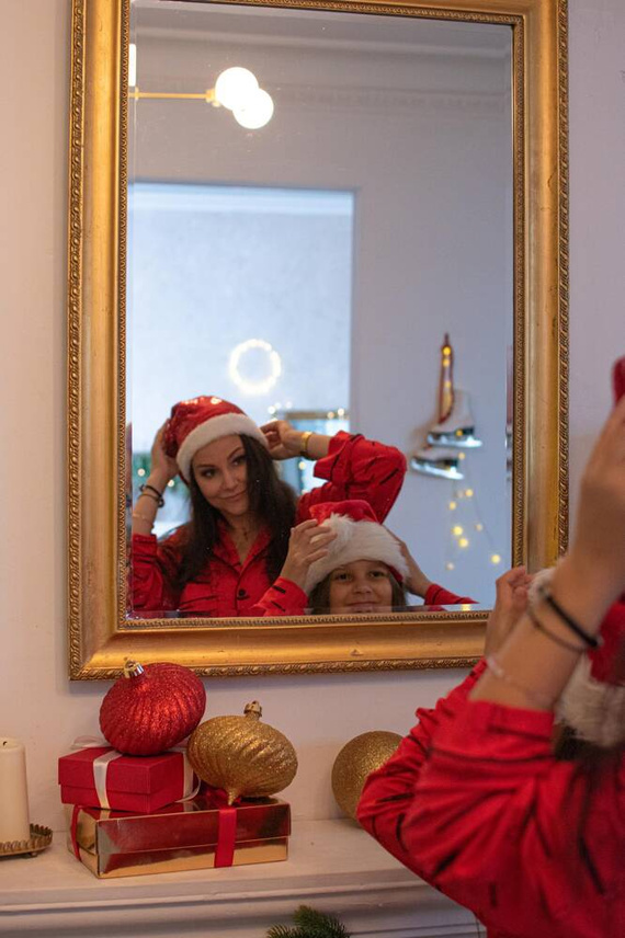 718 Madeleine Cat Love Pijama de mujer Forex - rojo