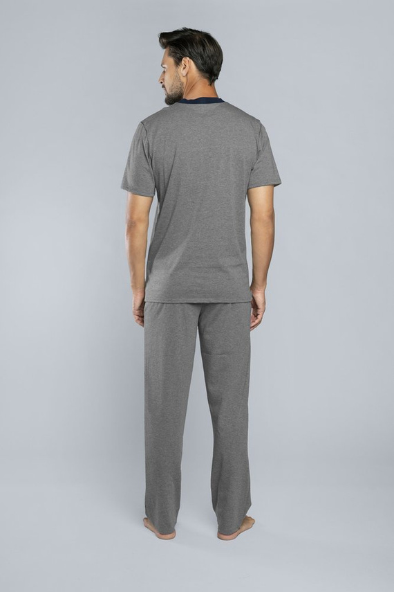 Profit Pijama de hombre de manga corta, pantalón largo Moda Italiana - ¶r.melange