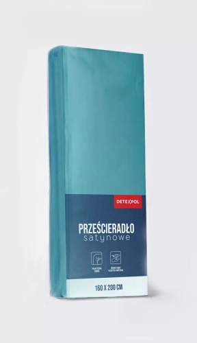 Sábana ajustable de microsatén Poly Detexpol lisa y práctica turquoise