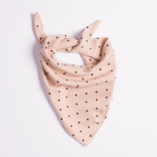 Pañuelo para niña Nicol Hania 226077 100% algodón beige con corazones