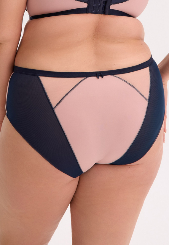 Tanga Aina GFP 1273 Gaia – Encaje elegante, tul elástico, confort, azul oscuro