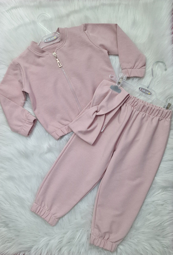 Pantalón niño Gracja Bambarillo rosa empolvado - cómodo y a la moda para niñas