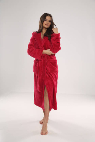807 Luna II Ladies' Long Dressing Gown Forex - frambuesa