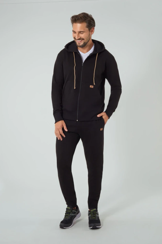 Darwin Sudadera Hombre Moda Italiana - negro
