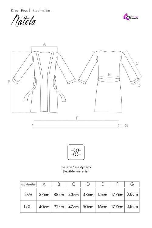 Natela LC 90381-1 Kore Peach Collection Bata de mujer LivCo Corsetti