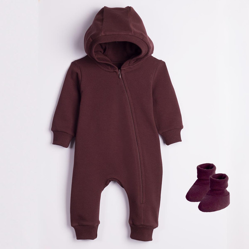 226272 Nicol HANIA Pijama de chándal + botitas primeros pasos marrón oscuro