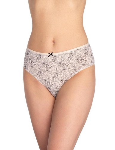 L-122BI-60 Pack de 3 braguitas Lama para mujer, algodón, corte clásico negro rosa