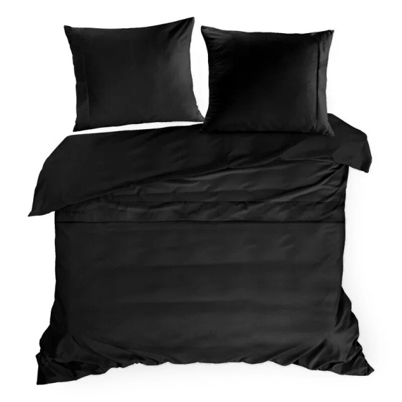 1B Elegante ropa de cama de satén Eva Minge Eurofirany negro | 100% algodón macosatin