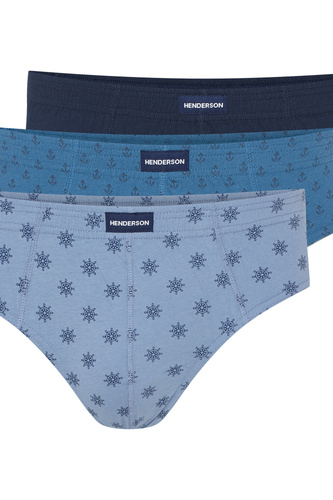 1446 K692 Henderson calzoncillos hombre algodón azul, 3 unidades por caja