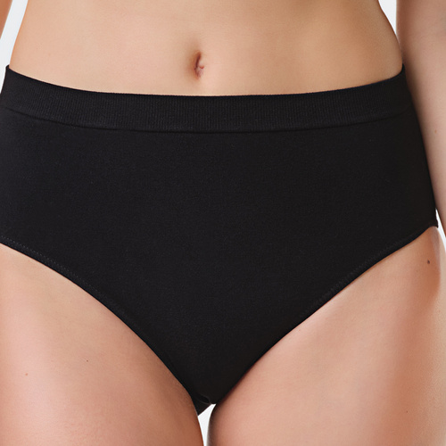 Spiman NATURE Nero Braguitas de Bambú de Cintura Alta Transpirables y Cómodas