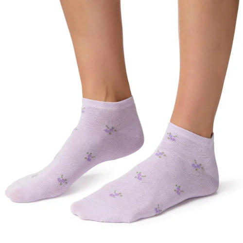 Stopki damskie Steven 114 Summer de algodón finas para sneakers color violeta claro 171