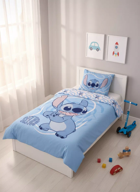 Ropa de cama infantil Faro Lilo i Stitch 100x135 algodón + funda 40x60