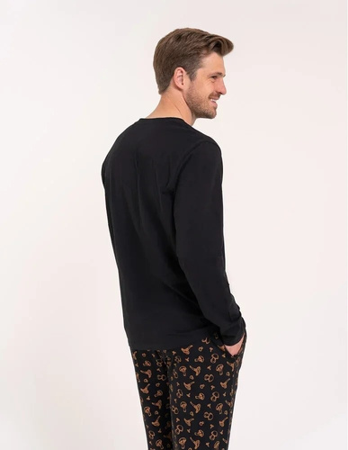 Pijama para hombre Moraj PDM3000-003 gris manga corta pantalones cortos