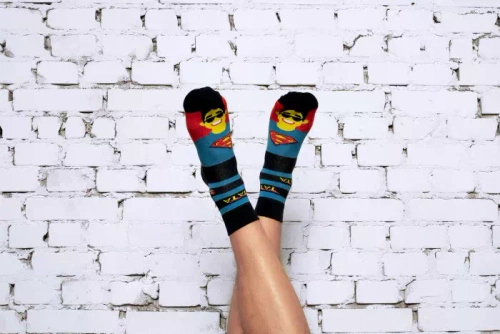 M41Z Super Dad Socks calcetines calcetines Moda Italiana - azul marino/colores