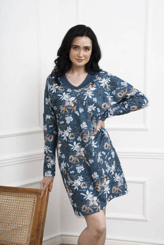 Nikjana damas túnica de manga larga Moda Italiana - impresión