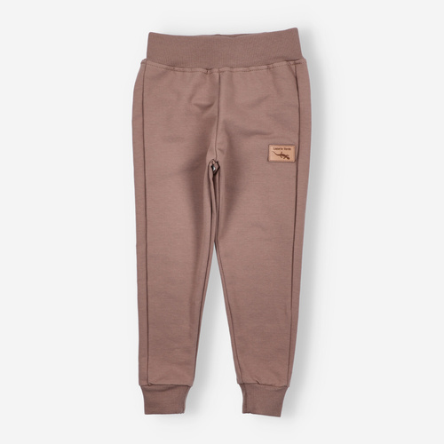 KAR-0040/CAM Pantalón de chándal Lagarto Verde camel para niño - cómodo, algodón, producción polaca