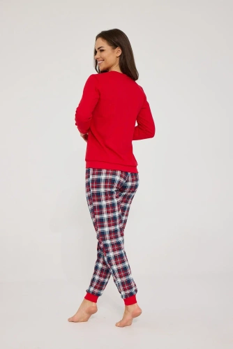 Cornette Family 671/480 pijama de mujer navideña con oso 100% algodón