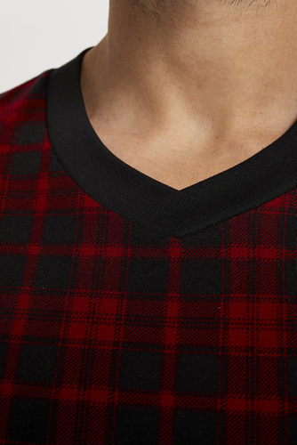 Pijama y pantalón de manga larga Elijah Hombre Moda Italiana - estampado/negro