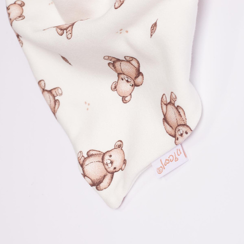 227077 Nicol BENEK Pañuelo infantil 100% algodón crema con ositos