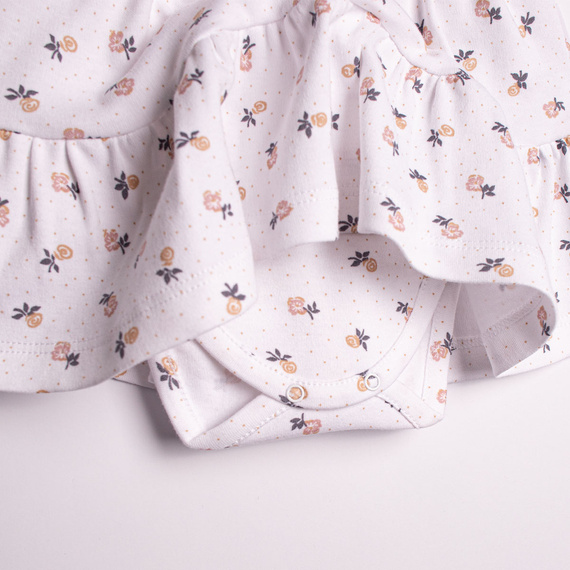 Nicol 220159 body vestido bebé niña algodón floral con volantes