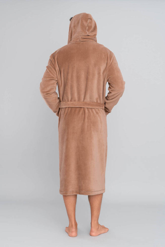 Mimas Albornoz con capucha para hombre Italian Fashion- camel