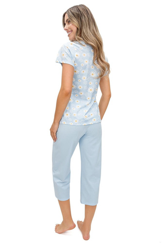 Pijama de mujer Margaret 3/4 Donna algodón estampado floral manga corta