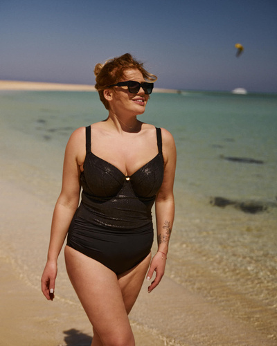 Kostium jednoczęściowy Rosalia Big Lupoline negro moldeador para busto grande