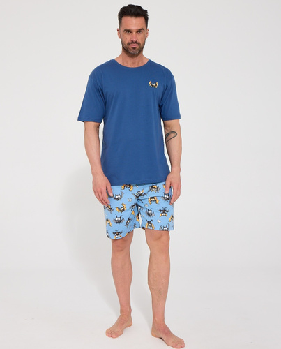 Pijama para hombre Cornette 326/326 Pumpkin Club 2 100% algodón pantalones cortos