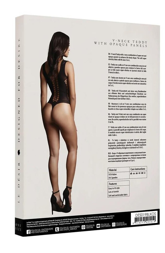 Bodystocking DES023 Le Désir body sensual con cortes geométricos