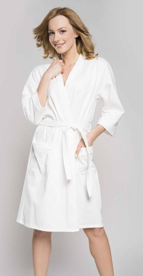 Kalia Ladies Albornoz manga 3/4 Moda Italiana- rosa