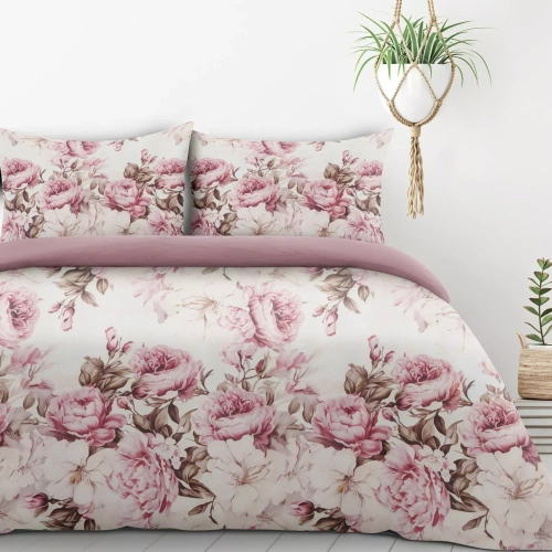 Ropa de cama Peony1 Design 91 floral reversible suave con cremallera