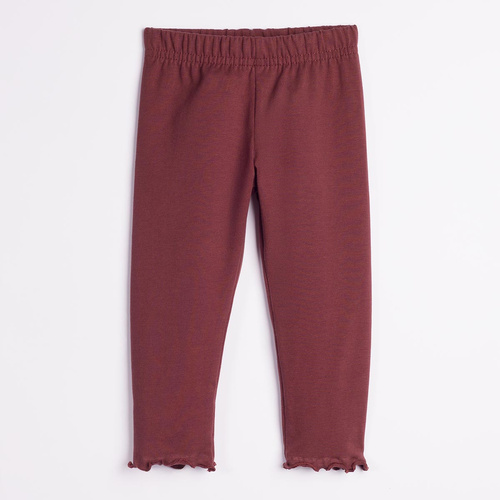 226204 Nicol HANIA Leggings infantiles de algodón color marrón oscuro