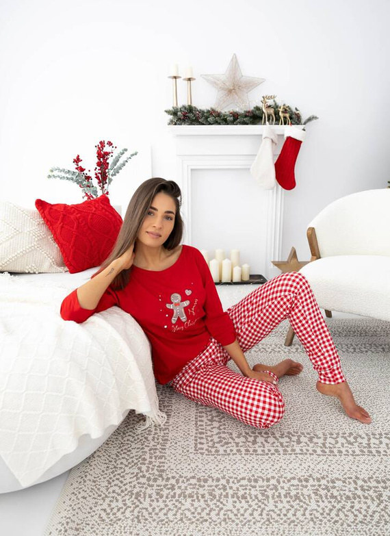 Sensis Christmas Cookie Pijama de señora - rojo