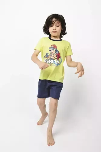 Remek Pijama de manga corta para niño, pantalón Moda Italiana - verde