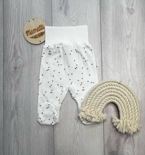 Mamatti PD16220 Pantalones cortos para bebé de algodón Estrellas Blancas