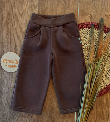 Mamatti pantalones de chándal para niños HH118 - chocolate, algodón
