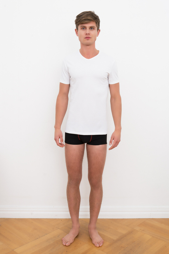 Ikar Camiseta hombre, cuello capucha Moda Italiana - blanco