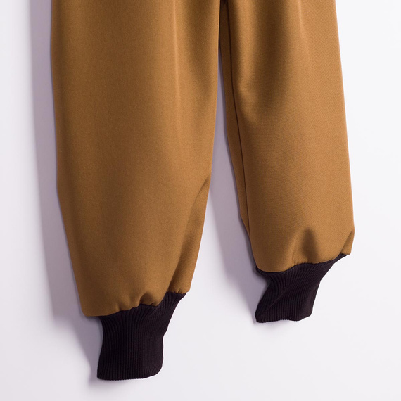 Nicol Pantalones 229053 softshell infantiles con forro polar, cintura alta, puños - oliva