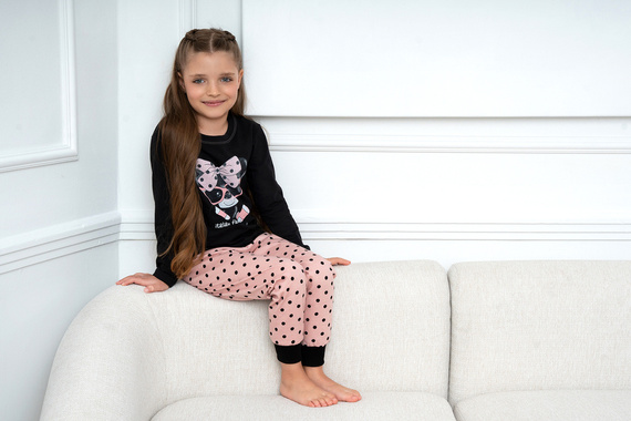 Bonilla Pijama de niña Moda Italiana - negro/estampado