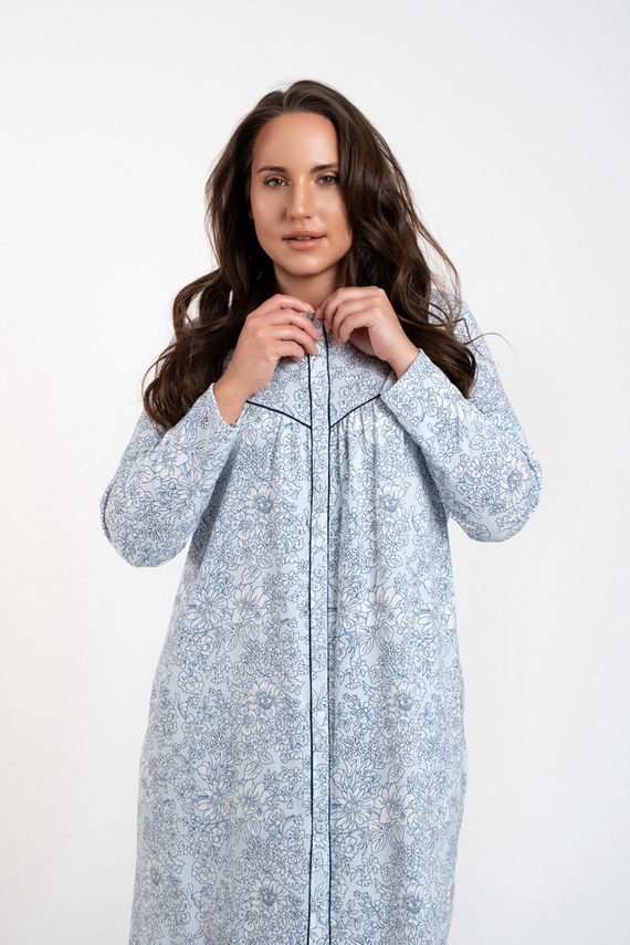 Camisón desabrochado Talita Moda Italiana - estampado azul