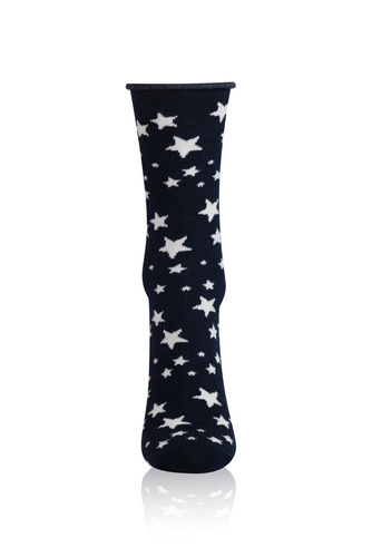 S173D Calcetines Libra Moda Italiana - azul marino/crudo