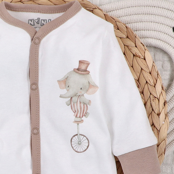 ABN-5586 Circus Baby Pajac Nini - 100% algodón orgánico, antialérgico, producción polaca