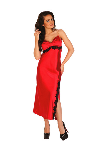 926 Kleoree Camisón largo De Lafense - rojo