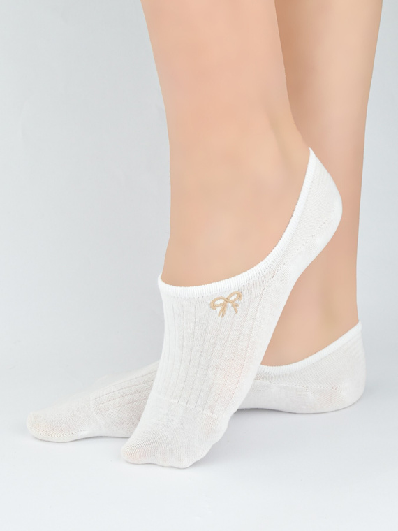 Bailarinas mujer Noviti ST097 de algodón con tejido a rayas y bordado decorativo