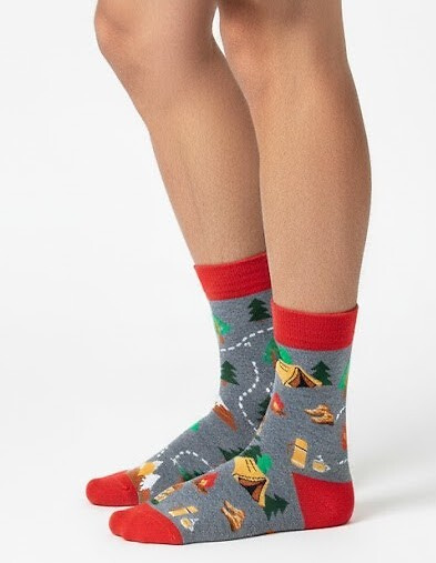 0125.053 Trekking - calcetines de hombre Milena con estampado de colores, Melange