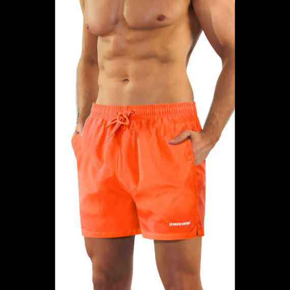 Sesto Senso bañador hombre shorts de playa secado rápido con bolsillos orange