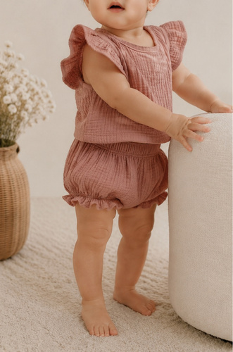 Mamatti BY50010 bloomers de muselina rosa sucio ligeros para verano