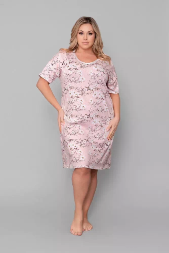 Alwa camisón manga corta Moda Italiana - estampado rosa